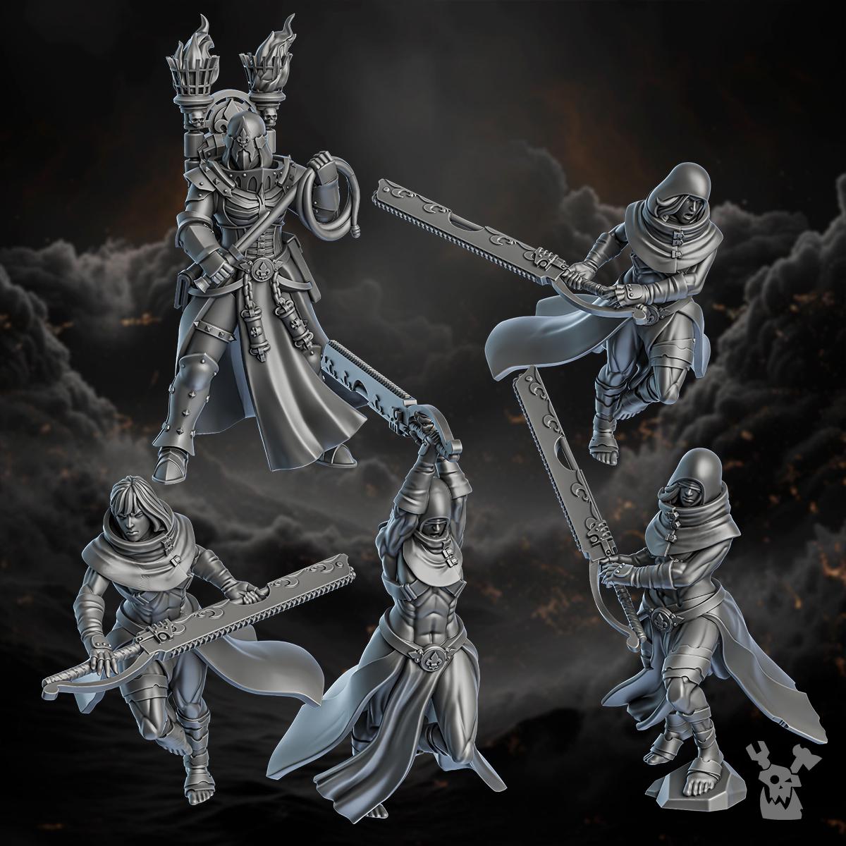 Maidens of Praesidium Squad | DakkadakkaStore | 3d Printed Wargames Models