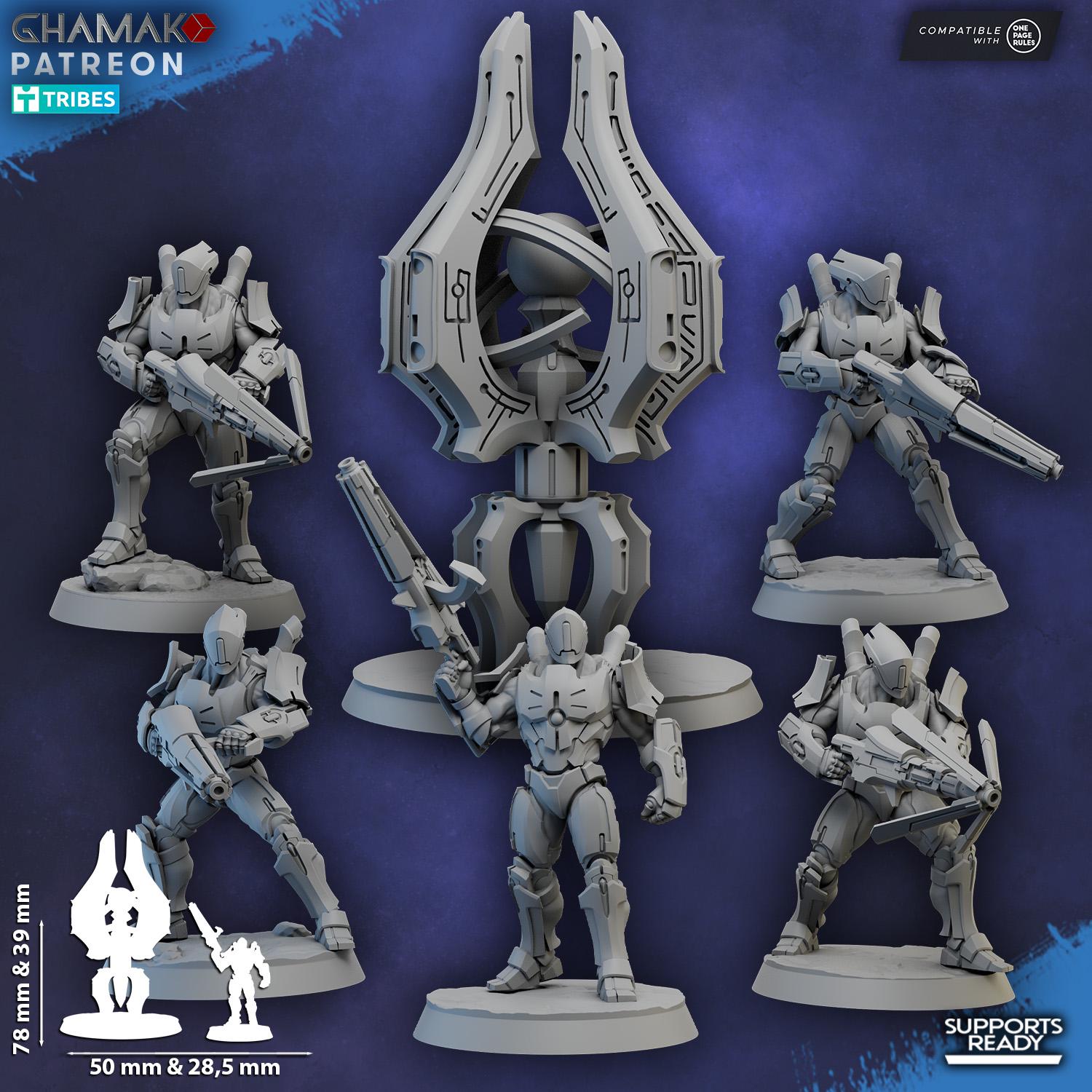 Kyther-Saiyth aka The Luminarch Circles | Ghamak | 3d Printed Tabletop Wargame Miniatures