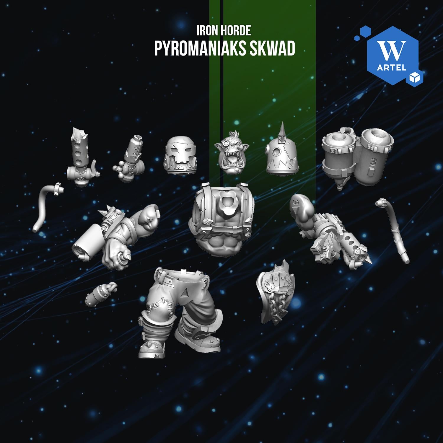 Pyromaniaks Skwad | Artel W | 3d Printed Tabletop Wargames Proxy Model