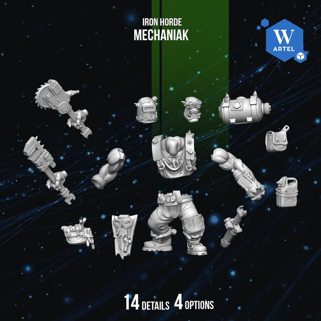 Ork Mechaniak | Artel W | 3d Printed Tabletop Wargames Proxy Model
