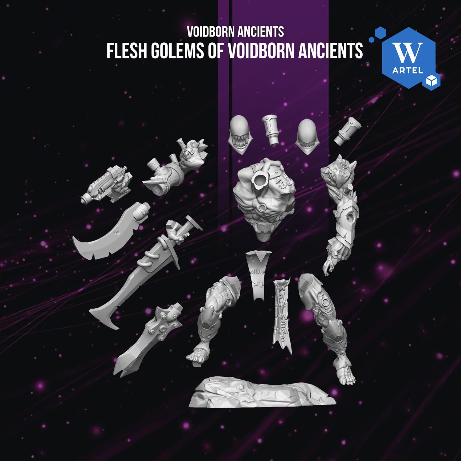 Flesh Golems of Voidborn Ancients | Artel W | 3d Printed Tabletop Wargames Model