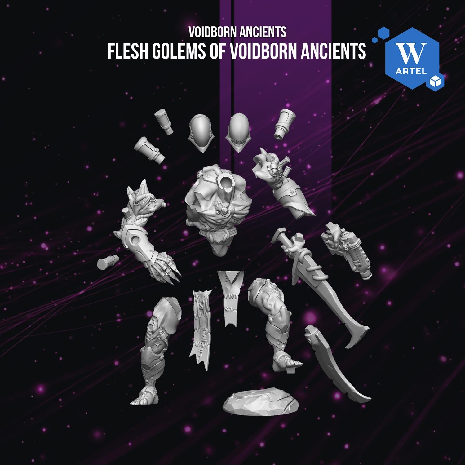 Flesh Golems of Voidborn Ancients | Artel W | 3d Printed Tabletop Wargames Model