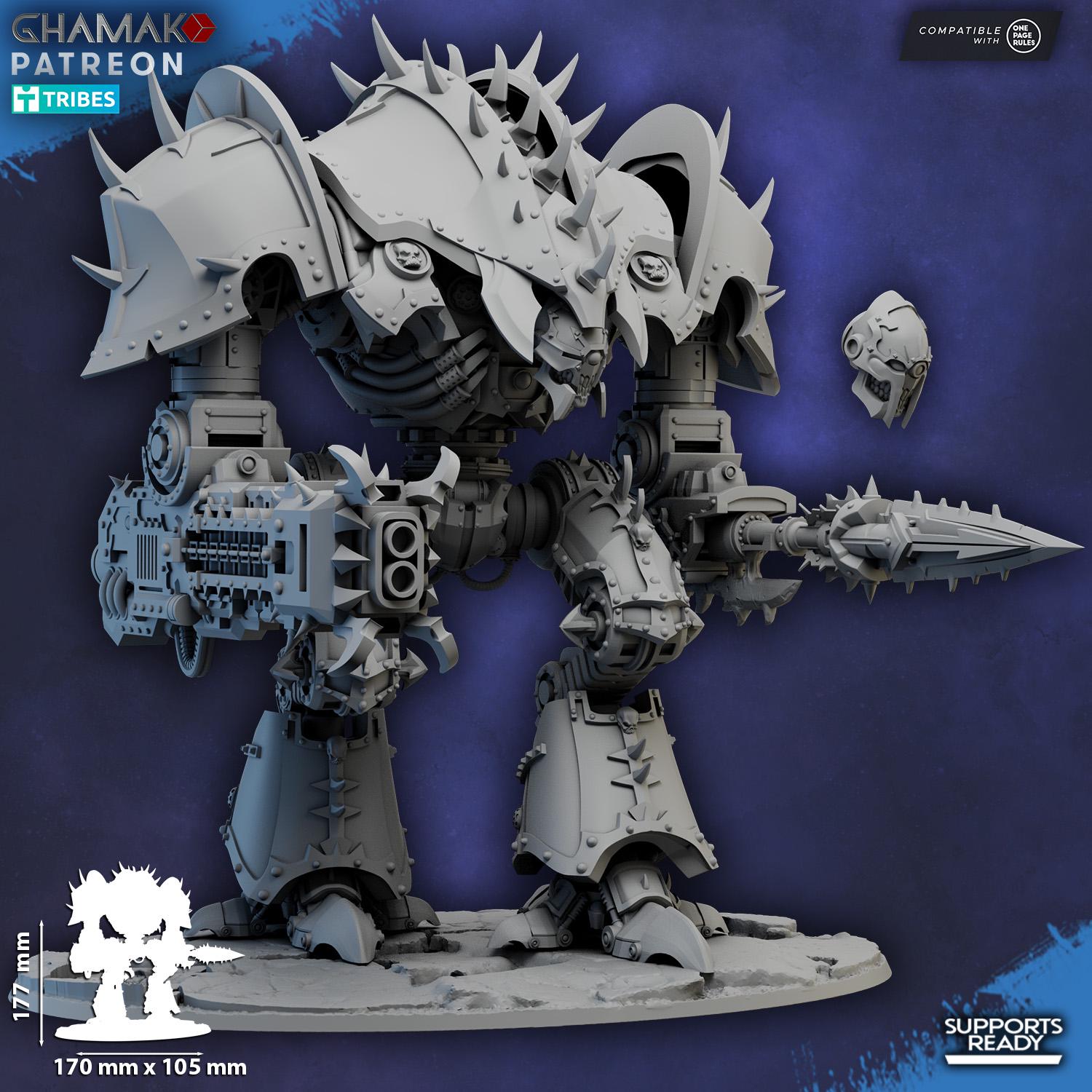Hellspire Titan | Ghamak | 3d Printed Tabletop Wargames Model