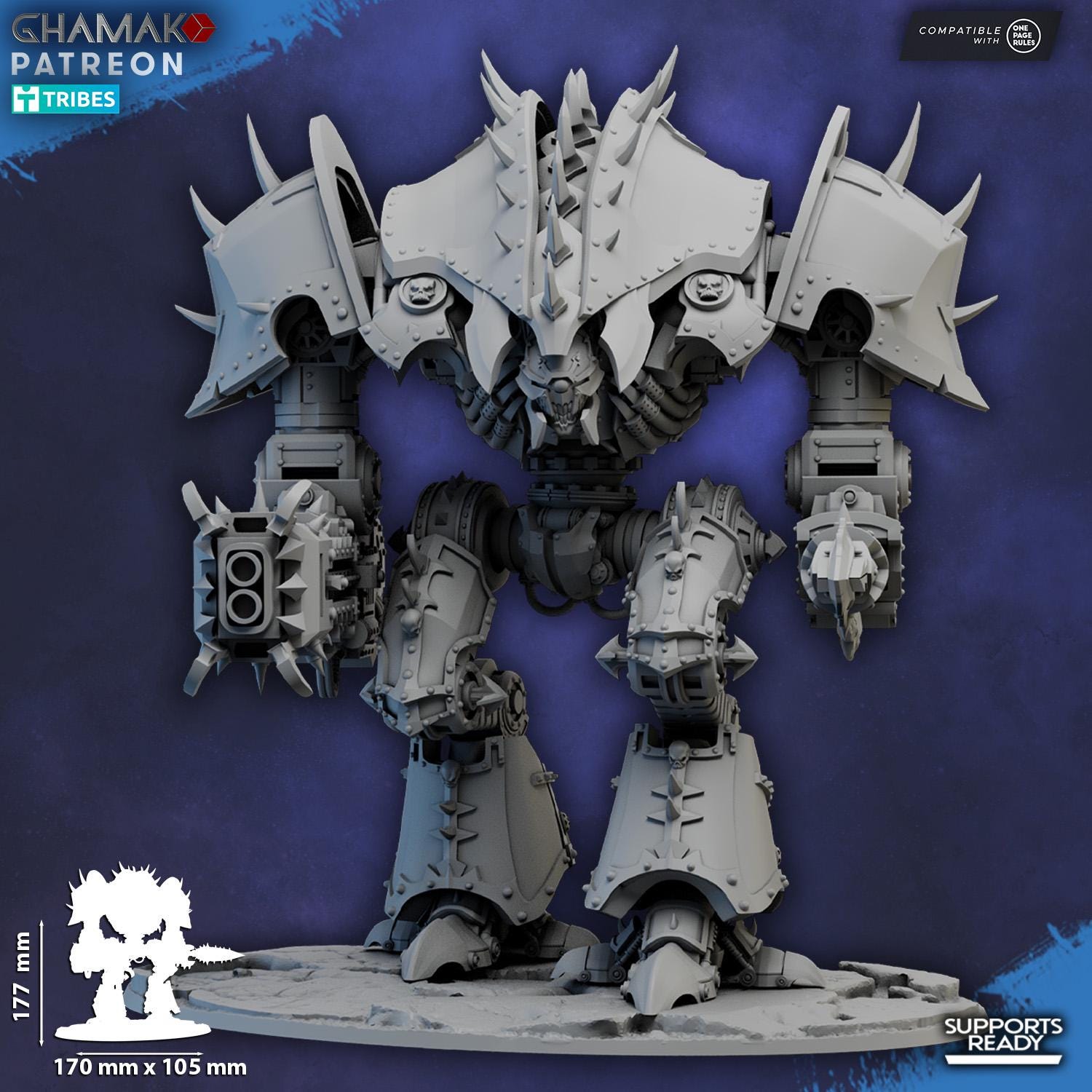 Hellspire Titan | Ghamak | 3d Printed Tabletop Wargames Model