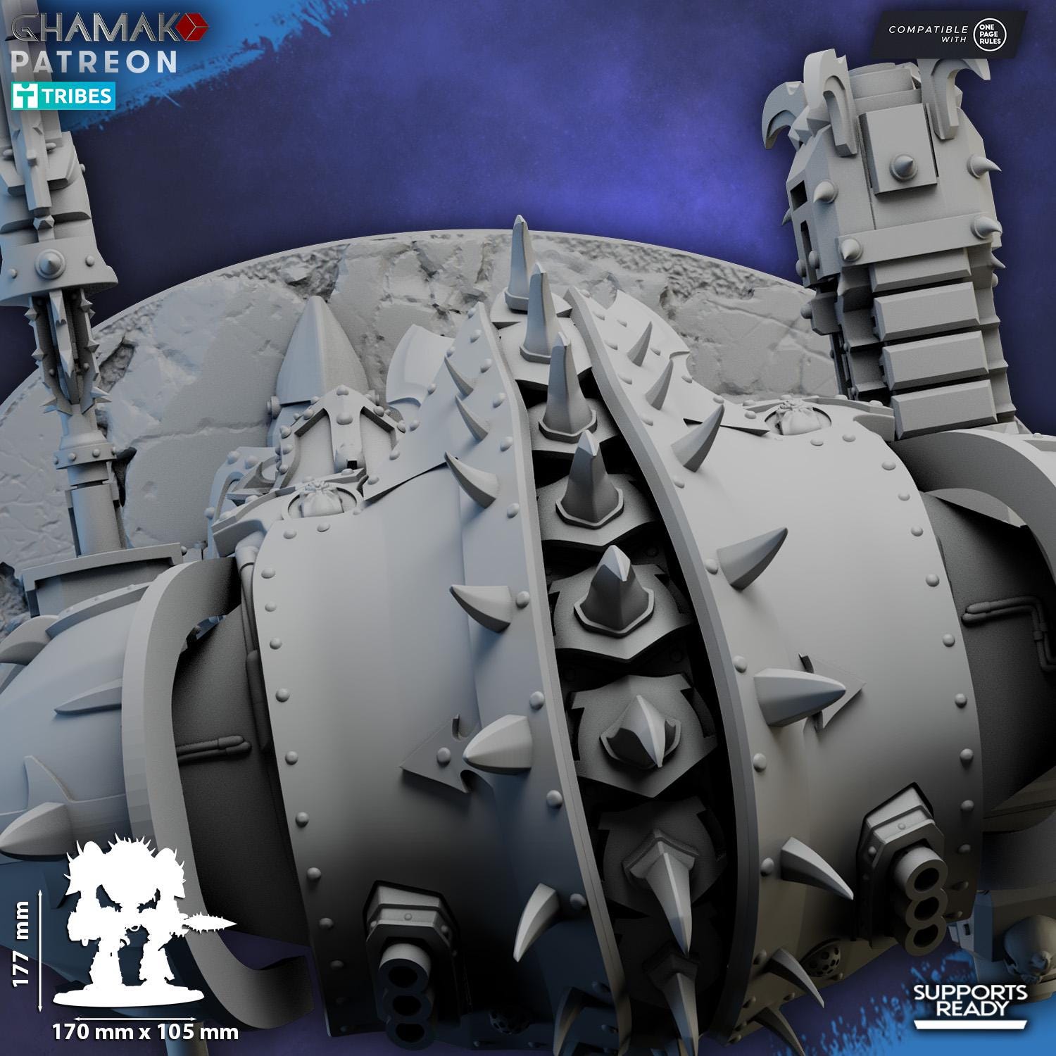 Hellspire Titan | Ghamak | 3d Printed Tabletop Wargames Model