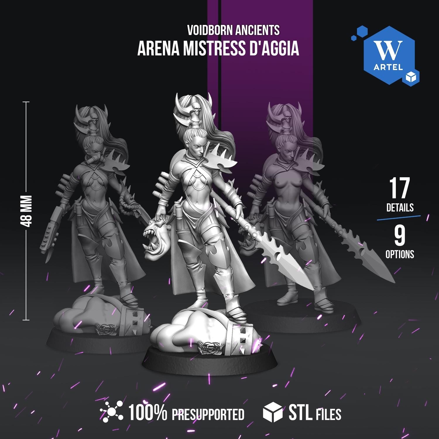 Arena Mistress D Aggi | Artel W | 3d Printed Tabletop Wargames Model