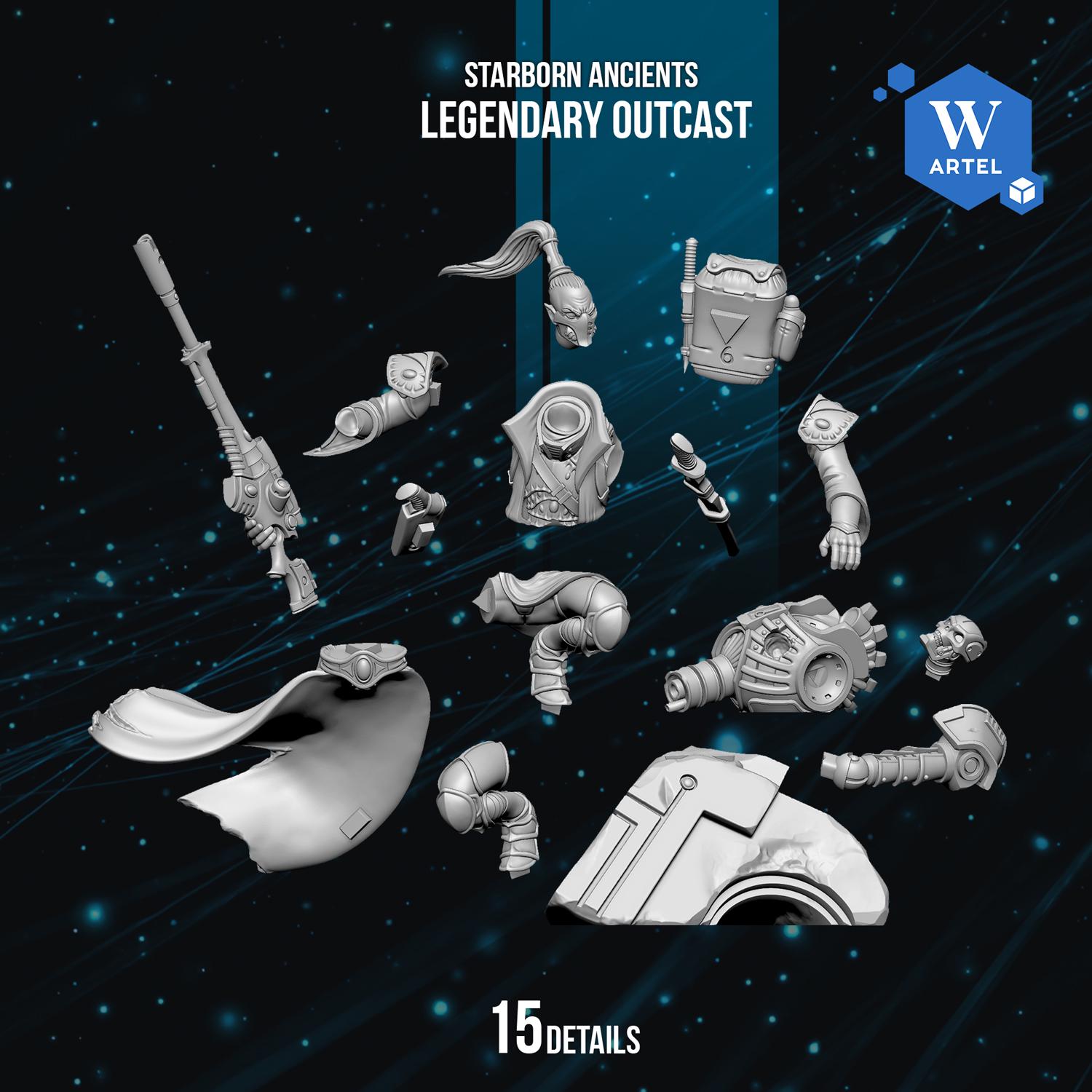 Legendary Outcast | Artel W | 3d Printed Tabletop Wargames Model