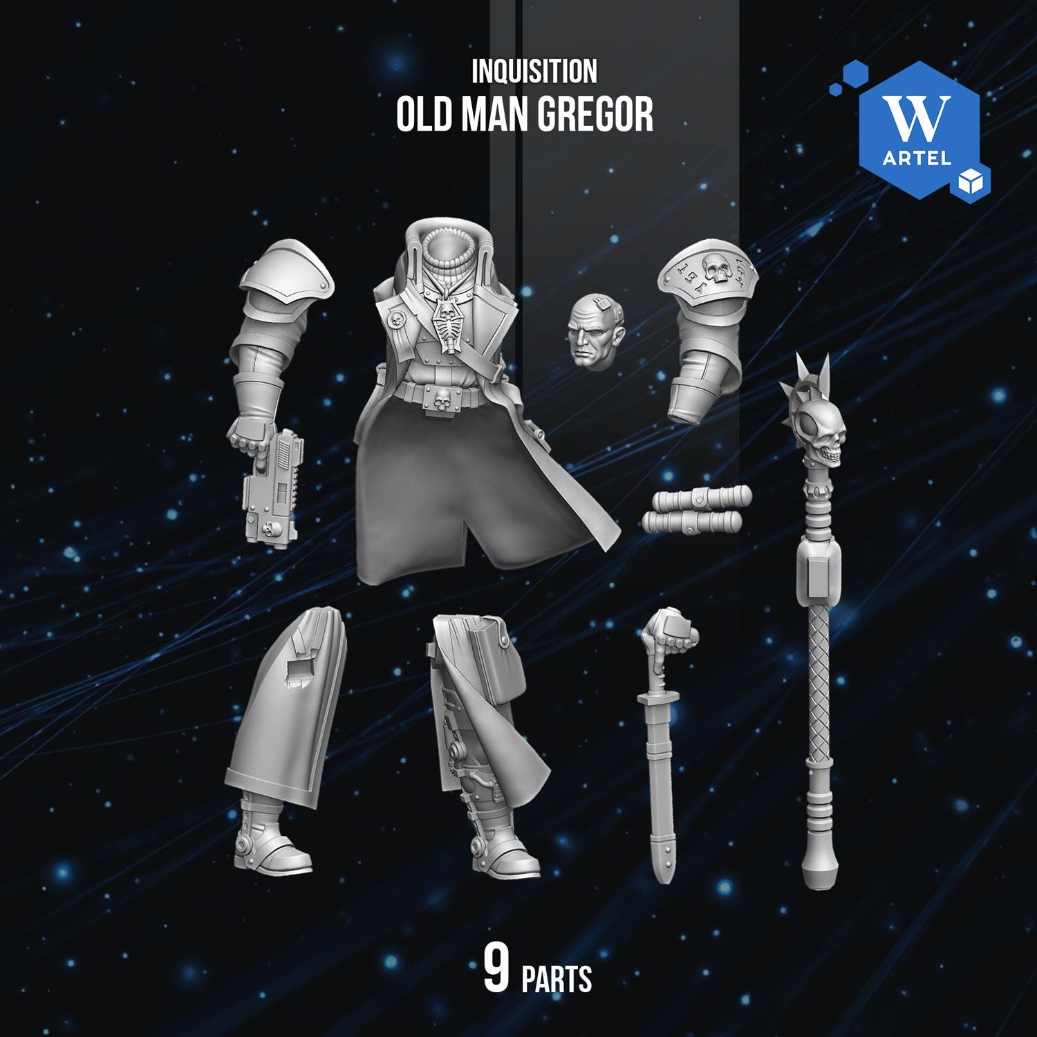 Old Man Gregor | Artel W | 3d Printed Tabletop Wargames Model