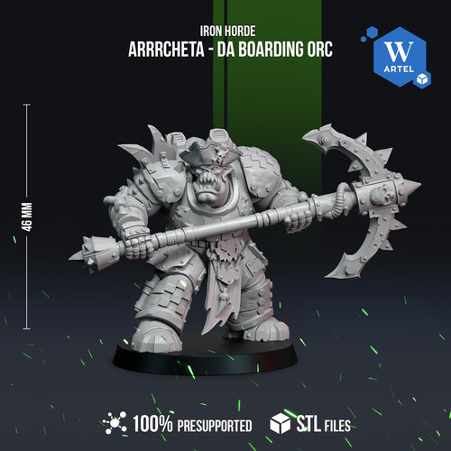 Arrr!cheta - da Boarding | Artel W | 3d Printed Tabletop Wargames Proxy Model