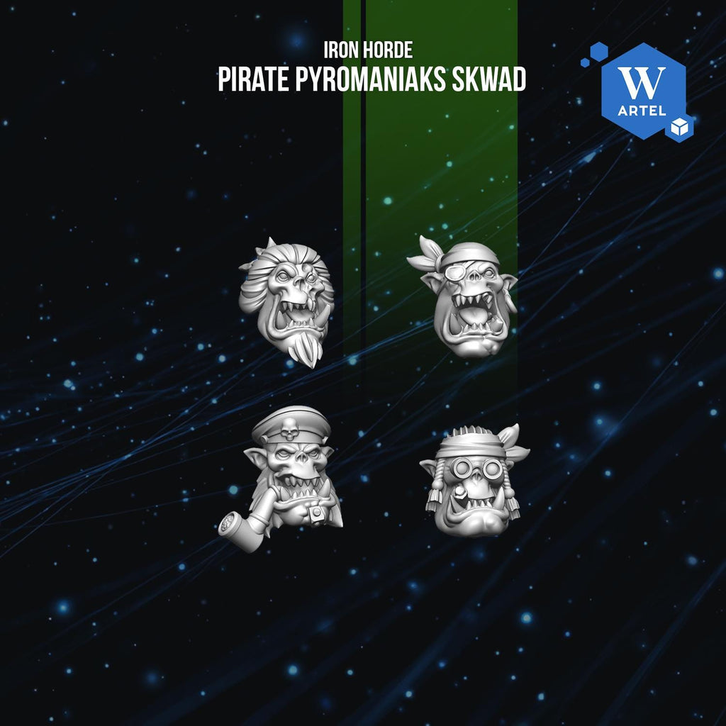 Pirate Pyromaniaks Skwad | Artel W | 3d Printed Tabletop Wargames Proxy Model