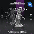 Khessida Mistress of Flesh | Artel W | 3d Printed Tabletop Wargames Model
