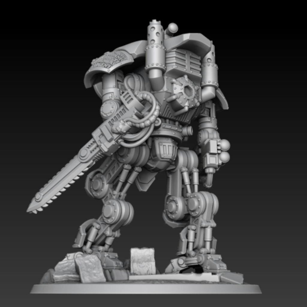 Silver Wardens Imperial Knight | DMG Minis | 3d Printed Tabletop Wargames Proxy Model Grimdark Future
