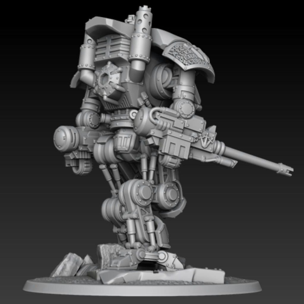Silver Wardens Imperial Knight | DMG Minis | 3d Printed Tabletop Wargames Proxy Model Grimdark Future