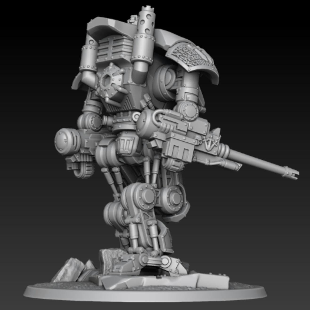 Silver Wardens Imperial Knight | DMG Minis | 3d Printed Tabletop Wargames Proxy Model Grimdark Future