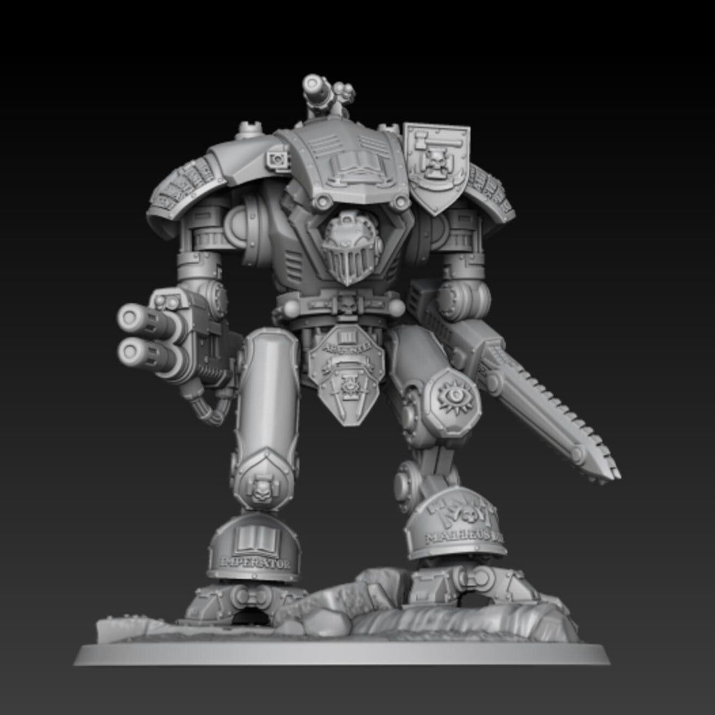 Silver Wardens Imperial Knight | DMG Minis | 3d Printed Tabletop Wargames Proxy Model Grimdark Future