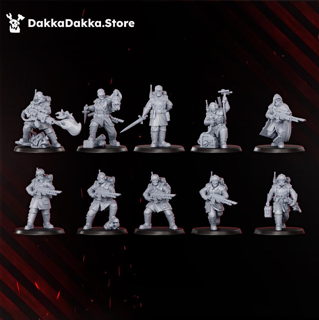Doomsday Infantry Squad | DakkaDakkaStore Resin Proxies for Table Top Wargaming
