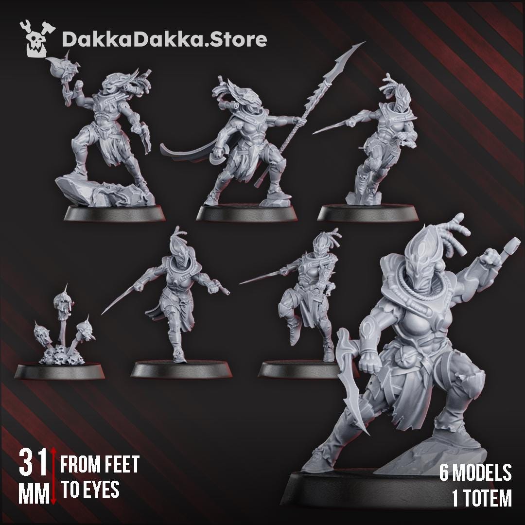 Spacelair Coven of Squallers Squad | DakkaDakka | 3d Printed Tabletop Wargames Miniatures
