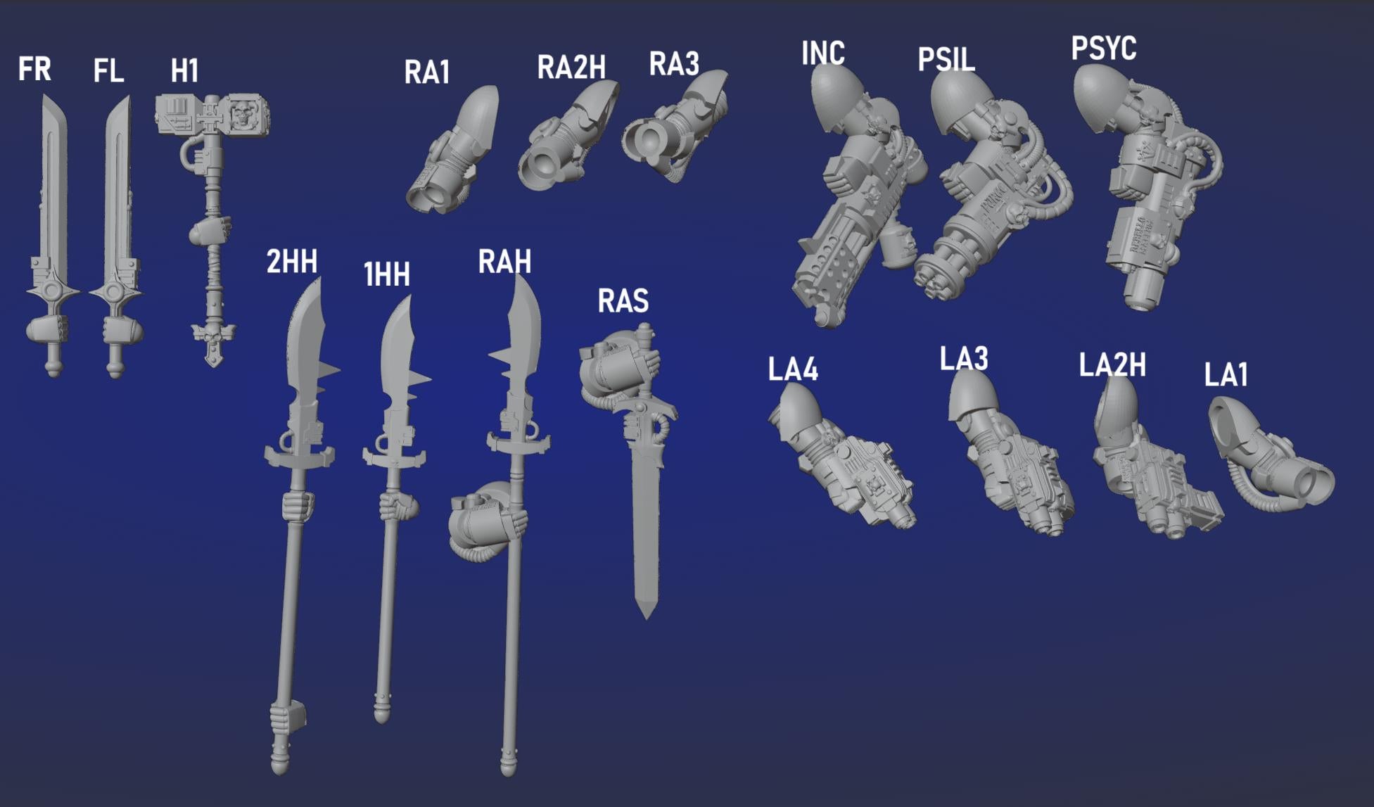 Silver Wardens Heavy Exterminatus | DMG Minis | 3d Printed Tabletop Wargames Models
