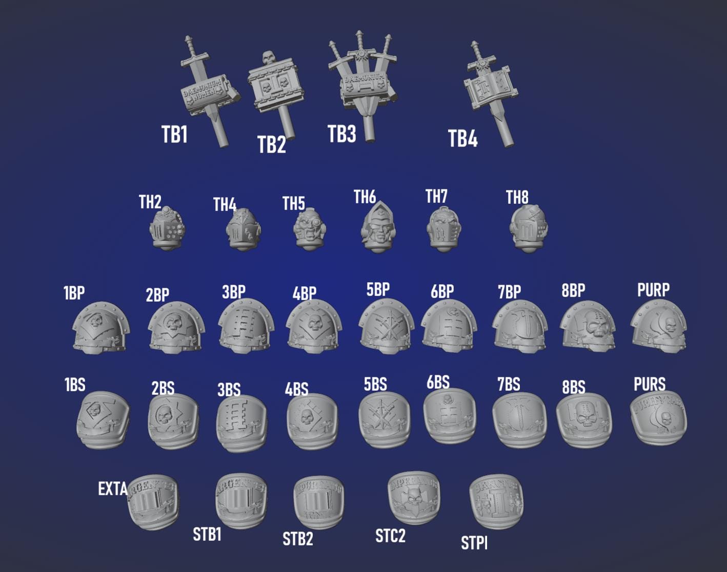 Silver Wardens Heavy Exterminatus | DMG Minis | 3d Printed Tabletop Wargames Models