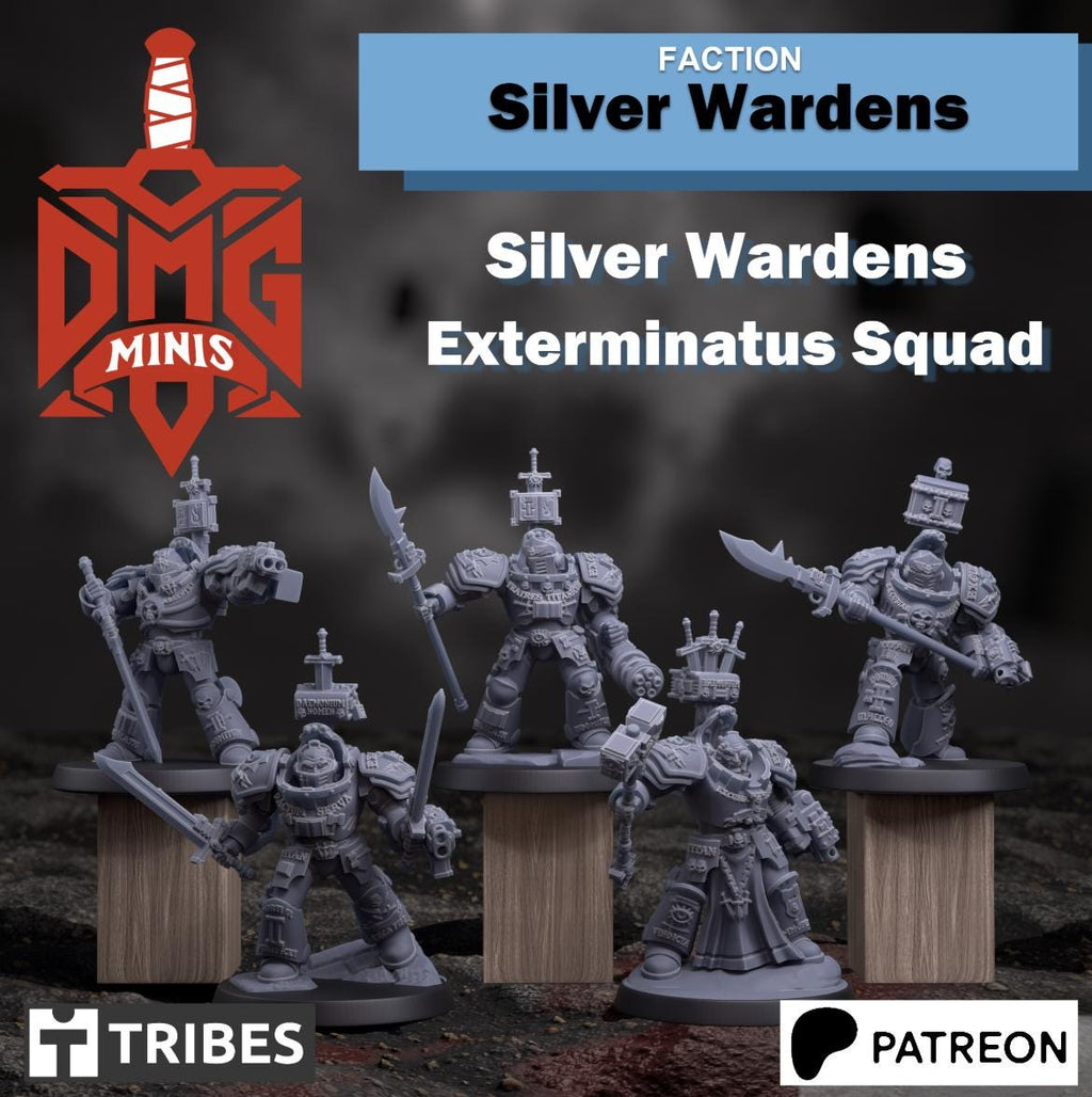 Silver Wardens Heavy Exterminatus | DMG Minis | 3d Printed Tabletop Wargames Models