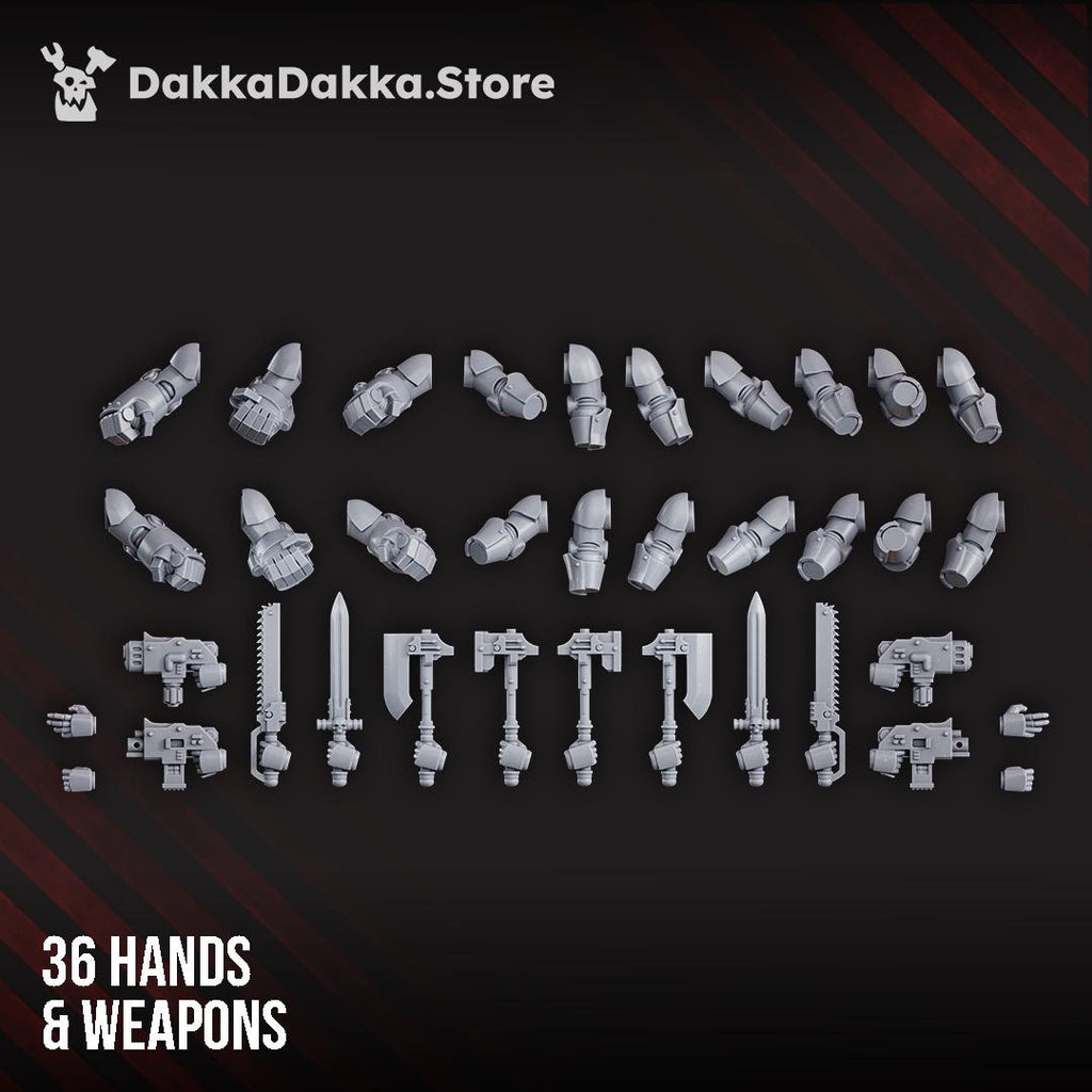 Space Knights (build kit) - Prime Armored Battleline Squad | DakkaDakkaStore | 3d Printed Tabletop Wargames Miniatures