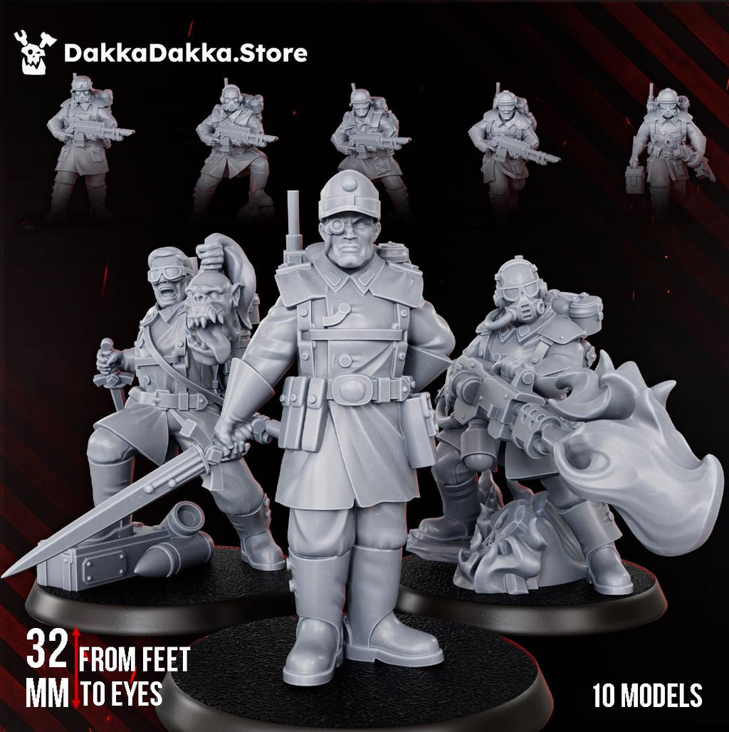 Doomsday Infantry Squad | DakkaDakkaStore Resin Proxies for Table Top Wargaming