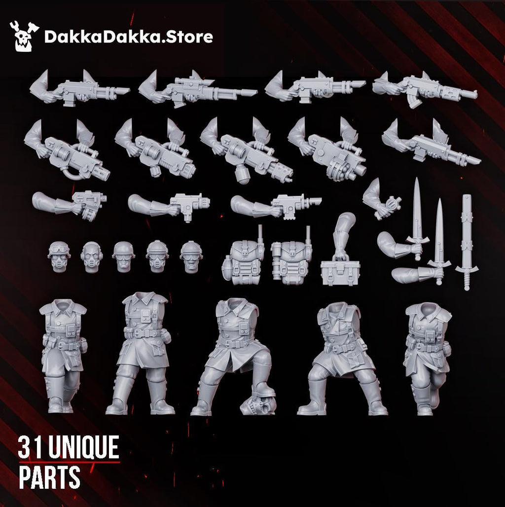 Doomsday Infantry Squad Build Kit | DakkaDakkaStore Resin Proxies for Table Top Wargaming