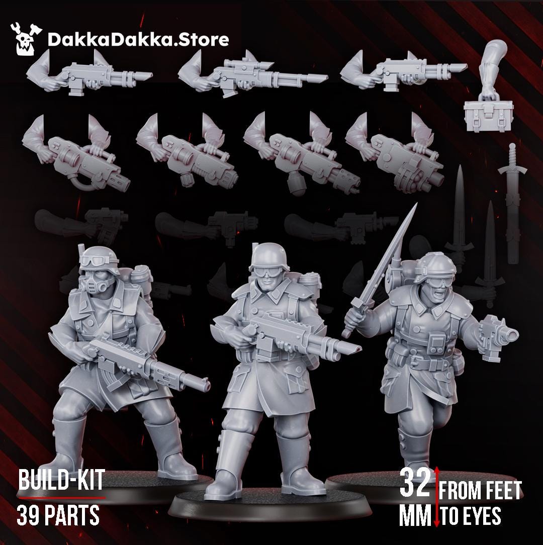 Doomsday Infantry Squad Build Kit | DakkaDakkaStore Resin Proxies for Table Top Wargaming