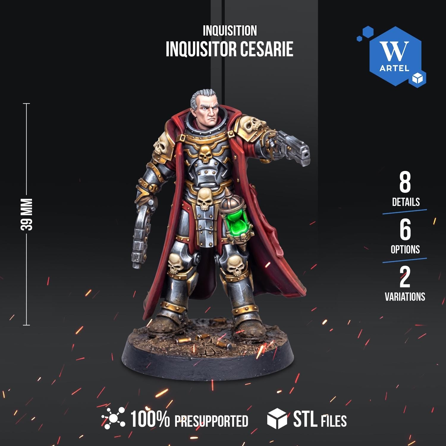 Inquisitor Cesarie | Artel W | 3d Printed Tabletop Wargames Model