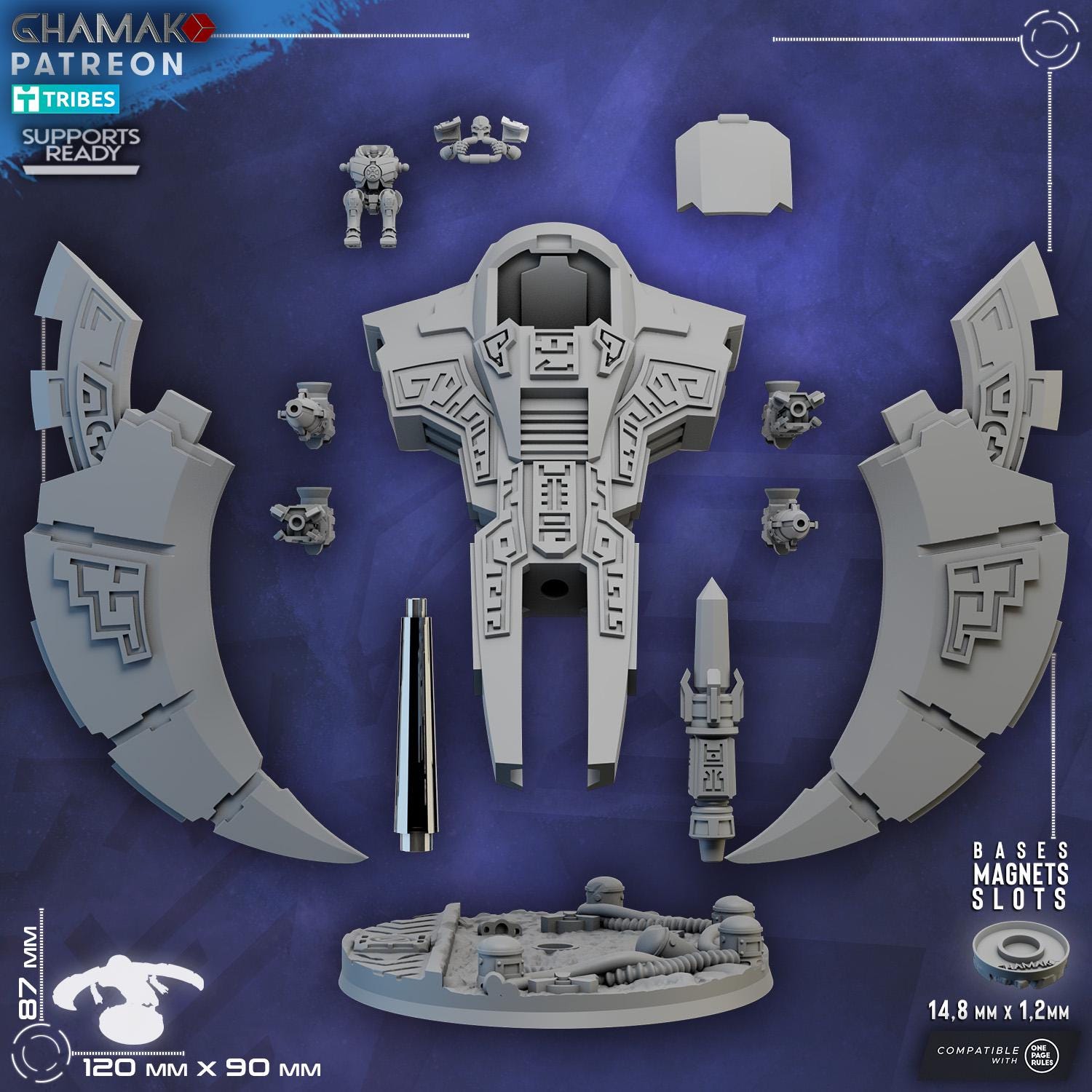 Moon Shadow | Ghamak | 3d Printed Tabletop Wargames Model