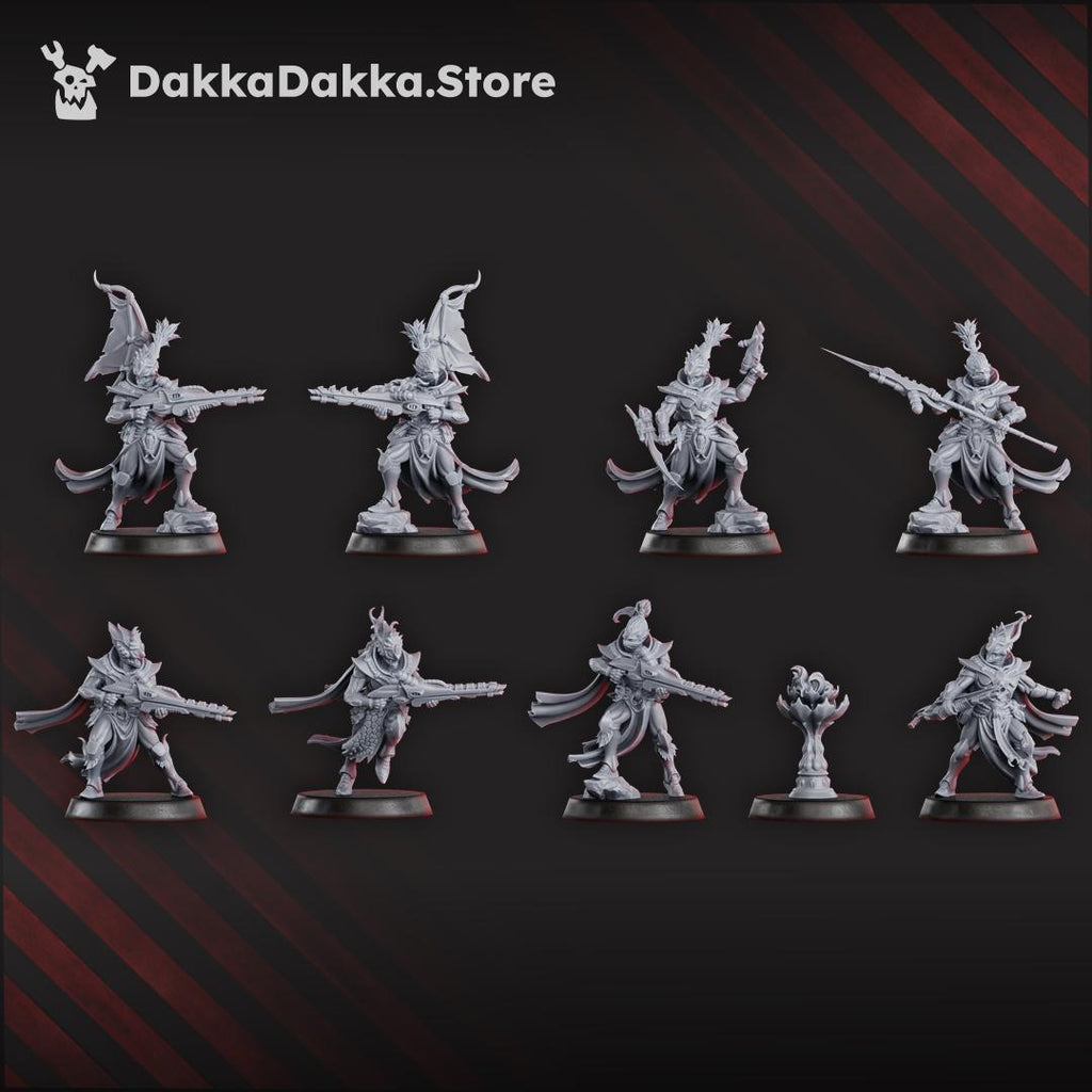 Spacelair Flamescale Squad | DakkaDakka | 3d Printed Tabletop Wargames Miniatures