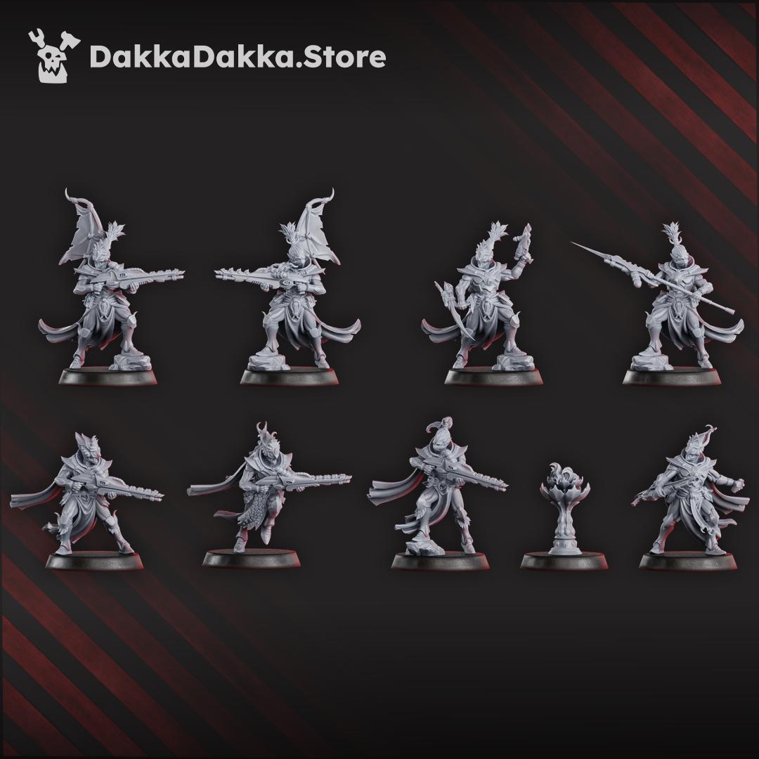 Spacelair Flamescale Squad | DakkaDakka | 3d Printed Tabletop Wargames Miniatures
