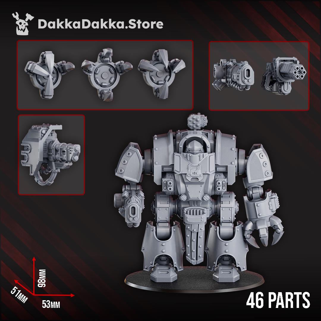 Space Knights Heavy Walker by DakkaDakka | 3d Printed Tabletop Wargames Miniature