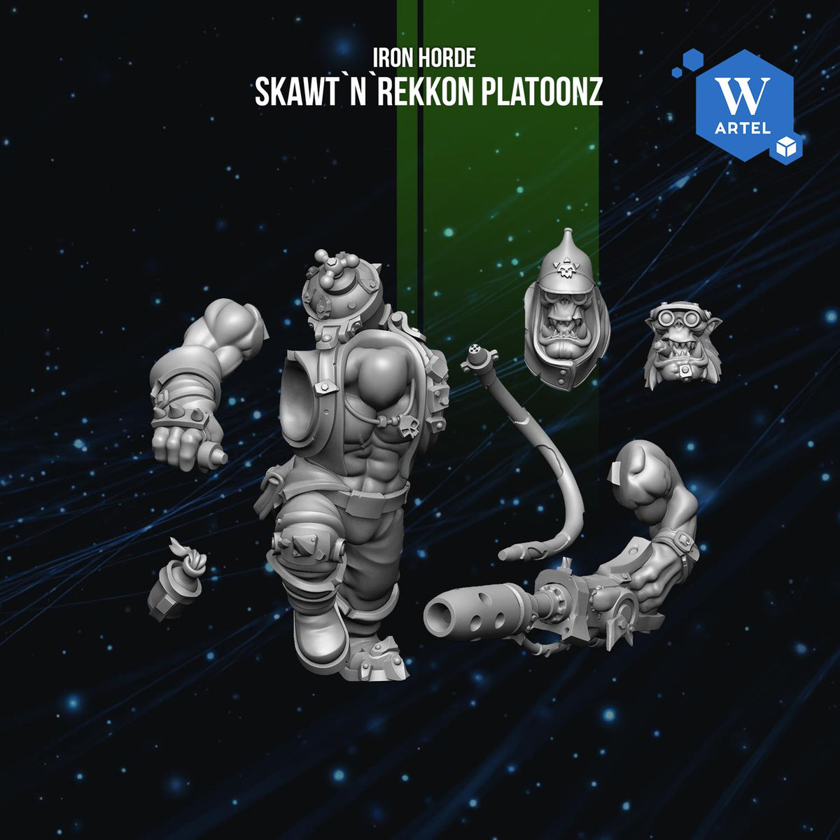 Skawt n Rekkon Platoonz | Artel W | 3d Printed Tabletop Wargames Proxy Model