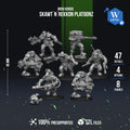 Skawt n Rekkon Platoonz | Artel W | 3d Printed Tabletop Wargames Proxy Model