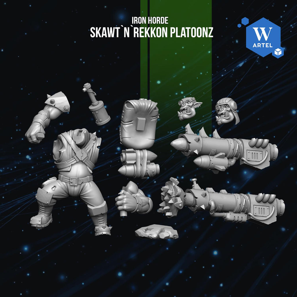 Skawt n Rekkon Platoonz | Artel W | 3d Printed Tabletop Wargames Proxy Model