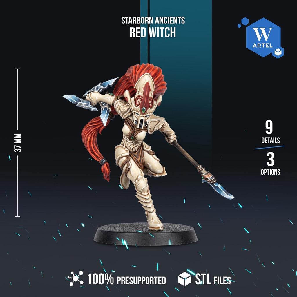 Red Witch | Artel W | 3d Printed Tabletop Wargames Model