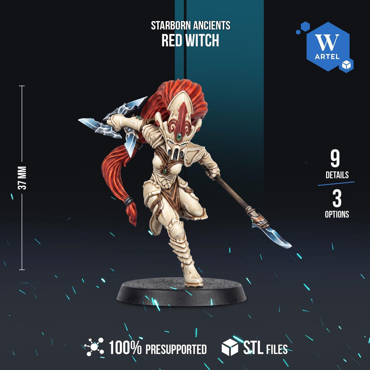Red Witch | Artel W | 3d Printed Tabletop Wargames Model