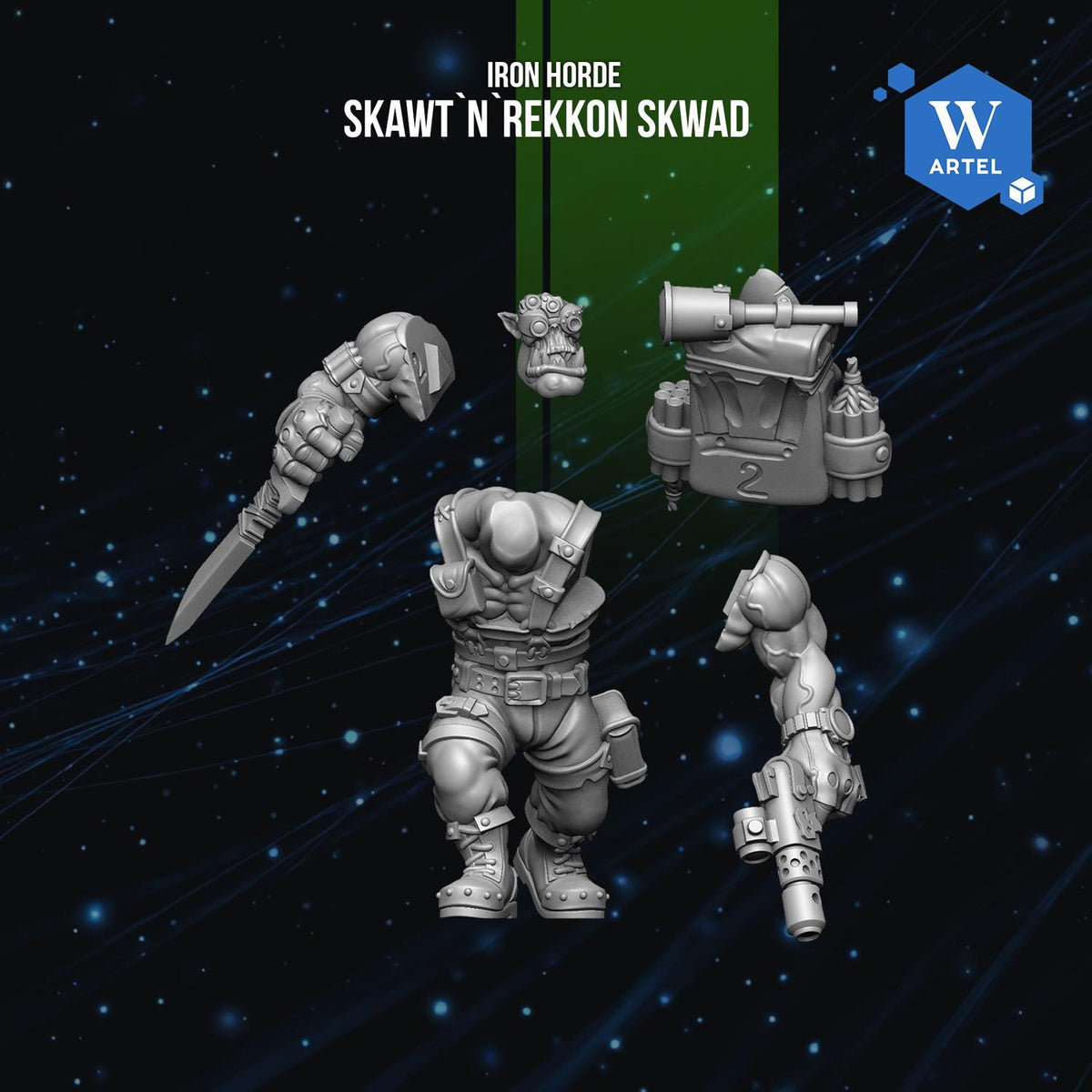Skawt n Rekkon Skwad | Artel W | 3d Printed Tabletop Wargames Proxy Model