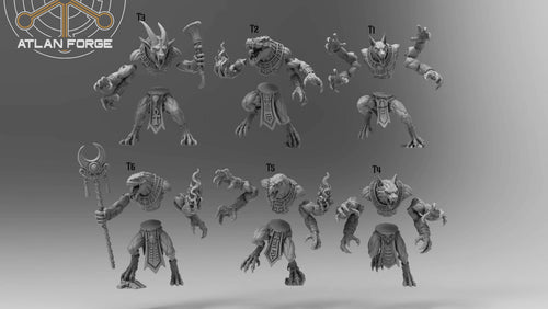 Aegyptian Terror Demons | Atlan Forge | 3d Printed Tabletop Wargames Proxy Models for Grimdark Future