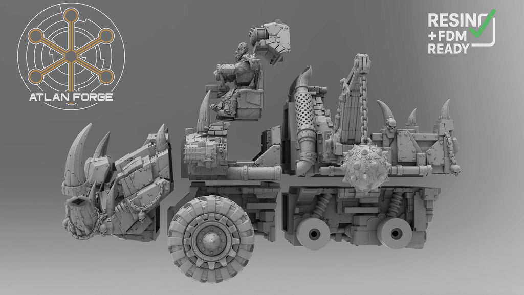Grokk Tuskhauler - Monster Truck Transport | Atlan Forge | 3d Printed Tabletop Wargames Miniature