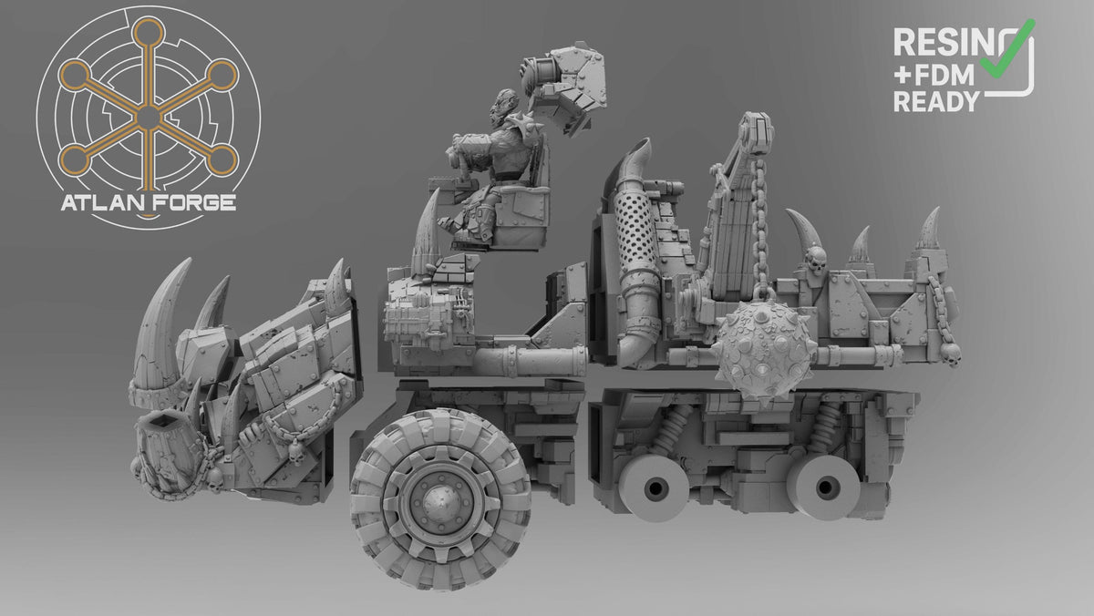 Grokk Tuskhauler - Monster Truck Transport | Atlan Forge | 3d Printed Tabletop Wargames Miniature