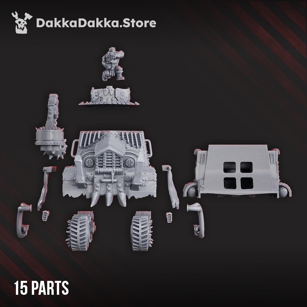 Orc Chunky Barra Truck | DakkaDakkaStore | 3d Printed Tabletop Wargames Model