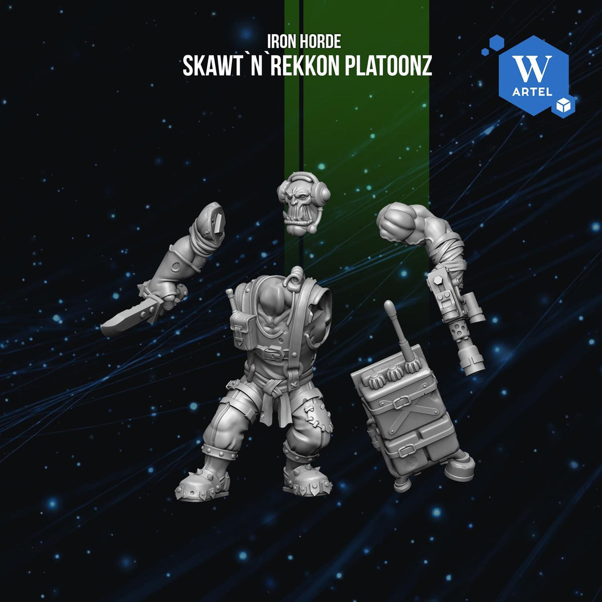 Skawt n Rekkon Platoonz | Artel W | 3d Printed Tabletop Wargames Proxy Model