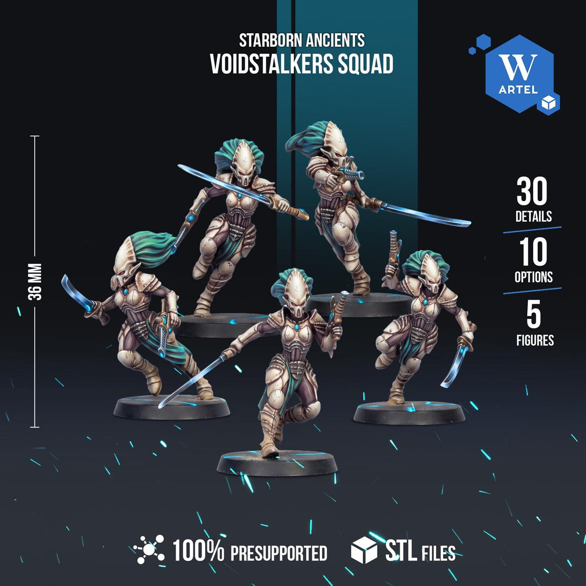 Voidstalkers Squad | Artel W | 3d Printed Tabletop Wargames Model