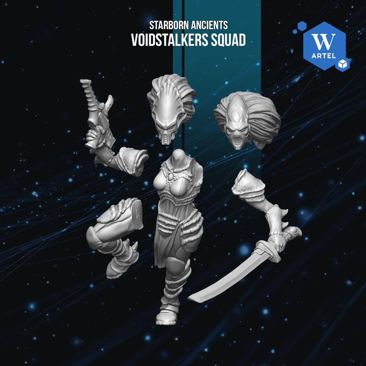 Voidstalkers Squad | Artel W | 3d Printed Tabletop Wargames Model