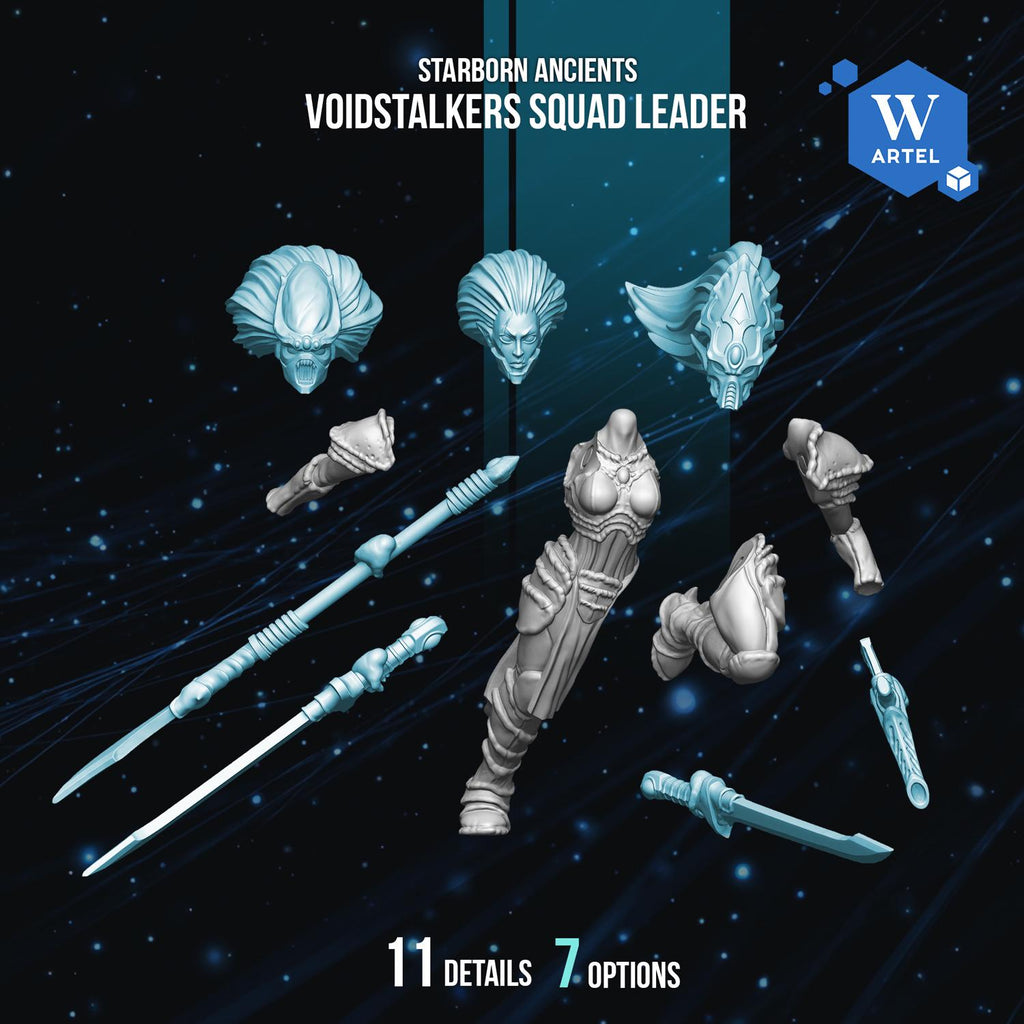 Voidstalkers Squad Leader | Artel W | 3d Printed Tabletop Wargames Model