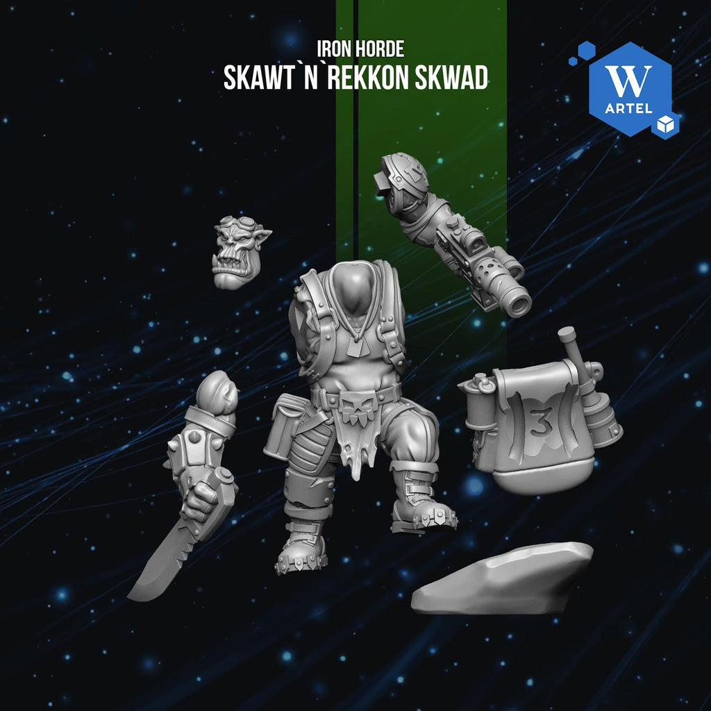 Skawt n Rekkon Skwad | Artel W | 3d Printed Tabletop Wargames Proxy Model