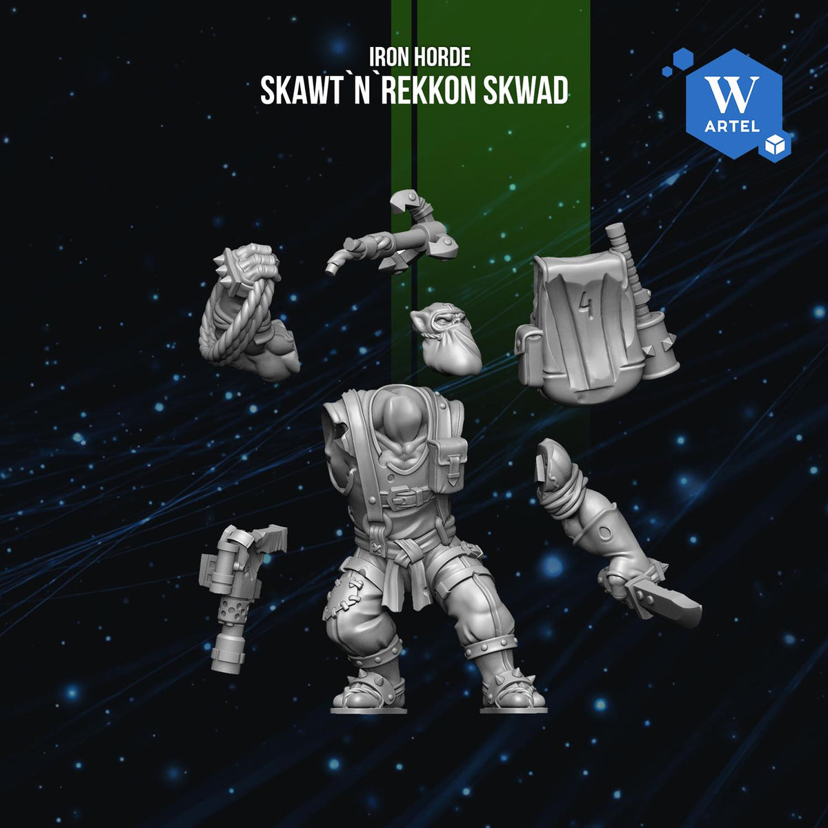 Skawt n Rekkon Skwad | Artel W | 3d Printed Tabletop Wargames Proxy Model
