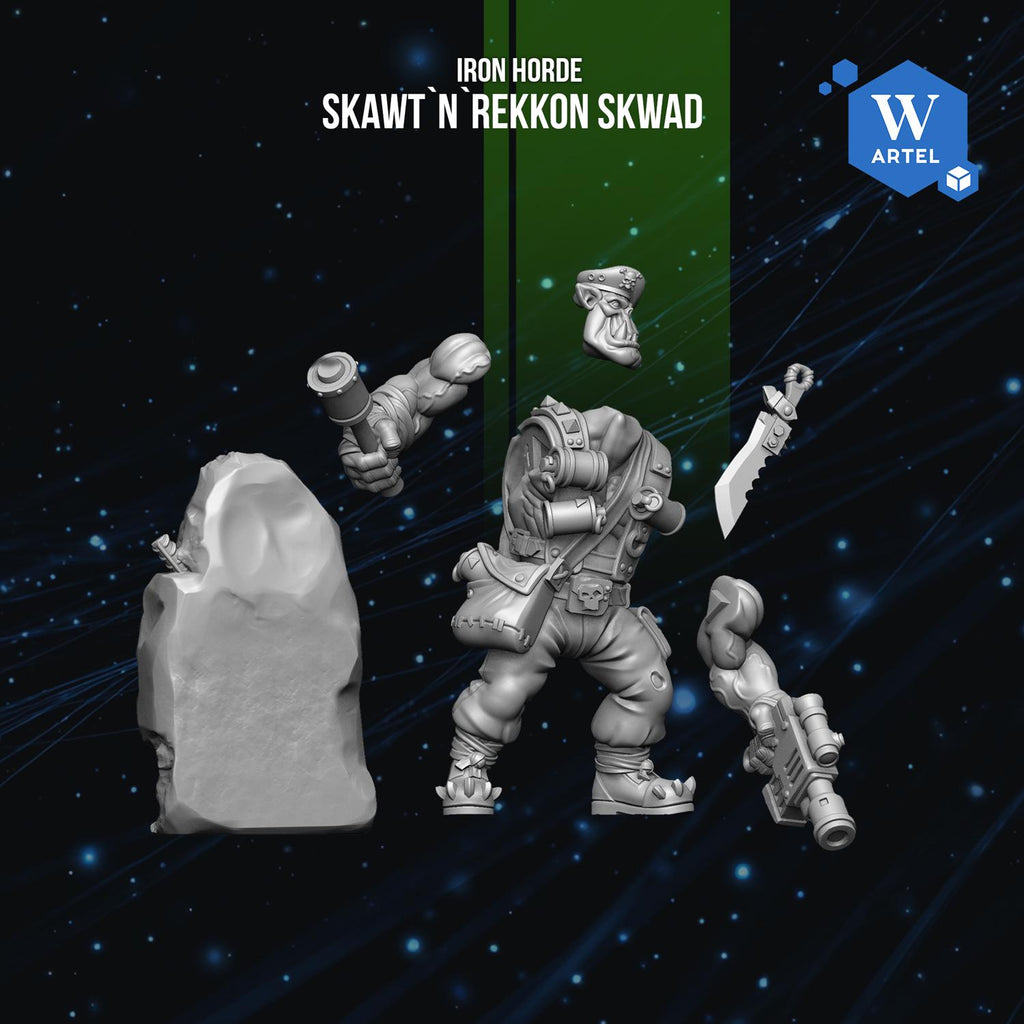 Skawt n Rekkon Skwad | Artel W | 3d Printed Tabletop Wargames Proxy Model